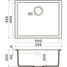 Мойка OMOIKIRI YAMAKAWA 55-U/I-DO Artceramic/deep ocean 4997032